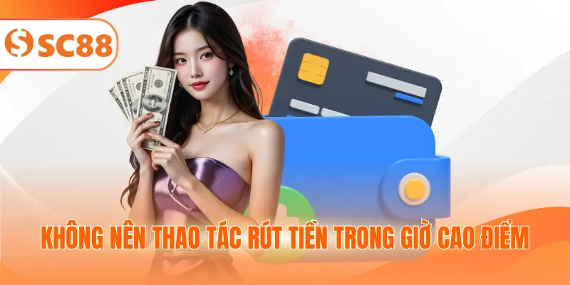 Không nên thao tác rút tiền trong giờ cao điểm